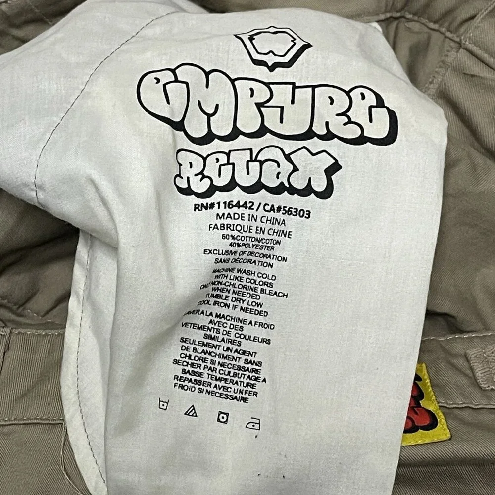 Vintage Empyre Pants Mens 38 Tan Relaxed Fit Baggy Cargo Loose Y2K 90s Skate - Picture 4 of 10